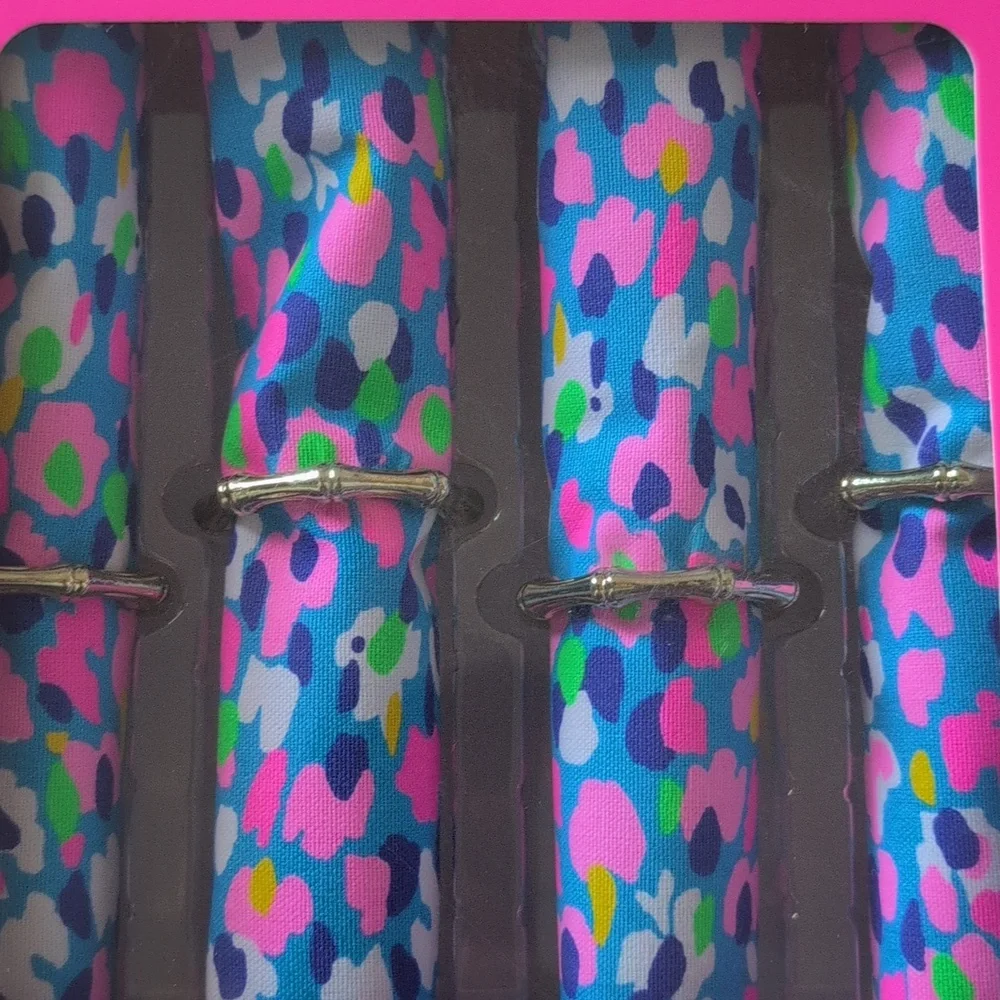 NWT Lilly Pulitzer Hottie Dottie Cloth Napkins + Napkin Ring Set Style 01122